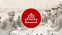 Vintage emigrants travelling