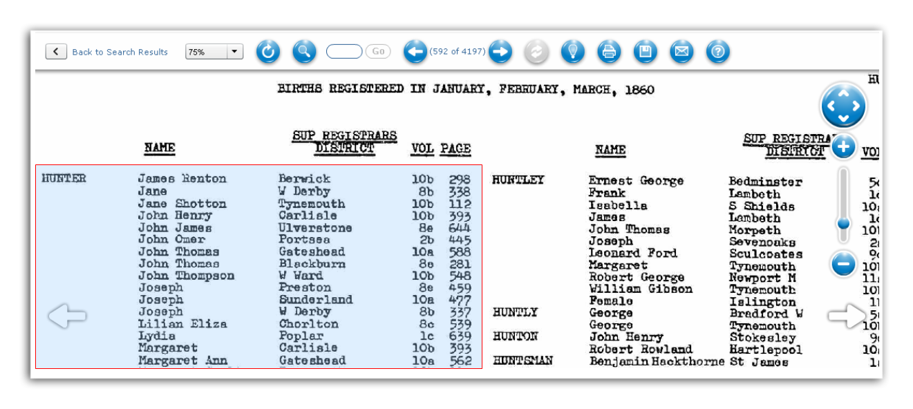Birth Index image 1860 Familyrelatives.com