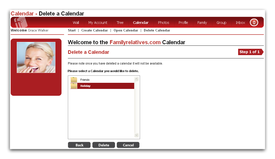 How to remove or delete a calendar